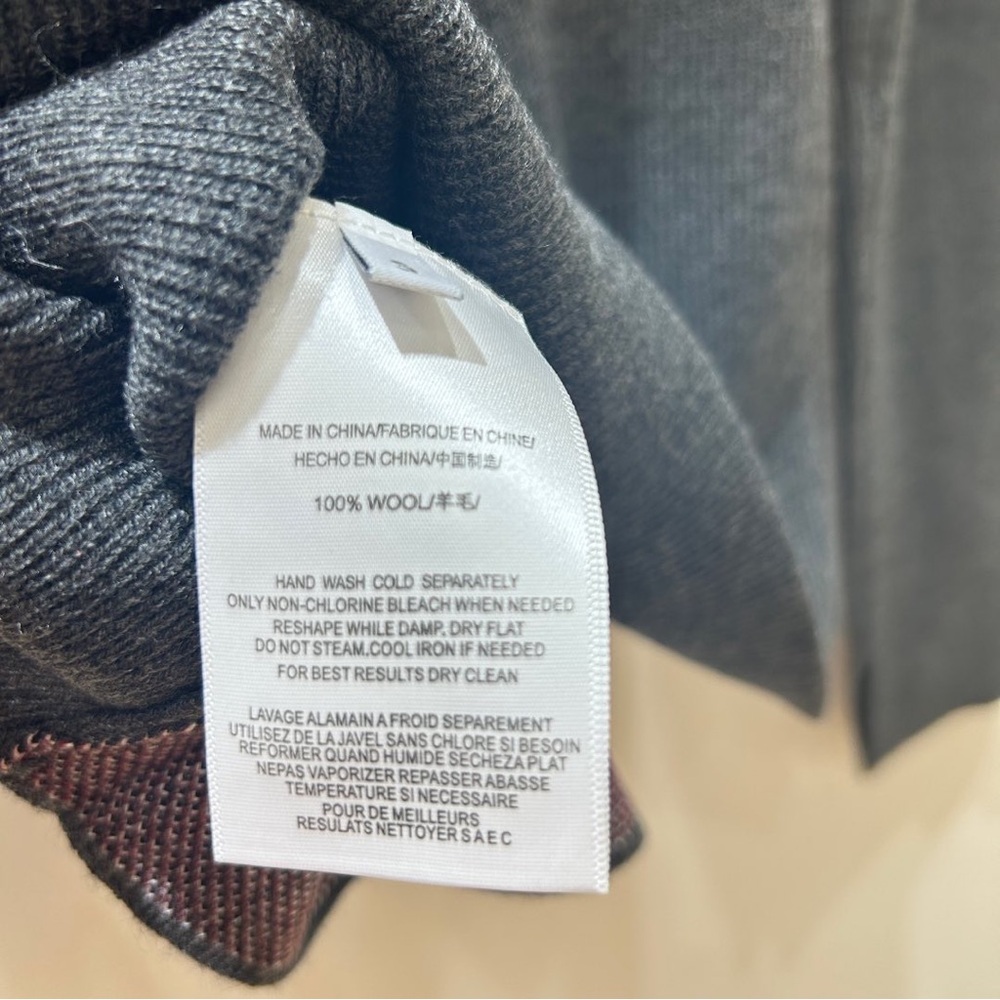 Ganni Gray Argyle Sweater Cardigan - Picture 8 of 9